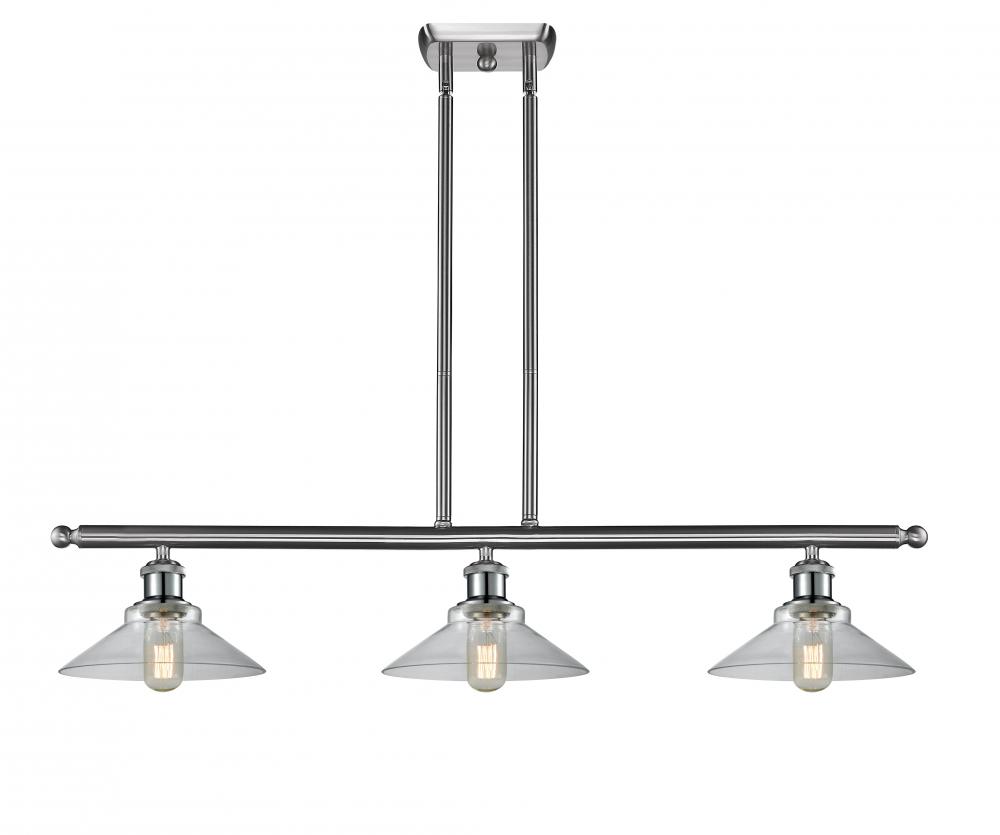 Orwell - 3 Light - 36 inch - Brushed Satin Nickel - Cord hung - Island Light