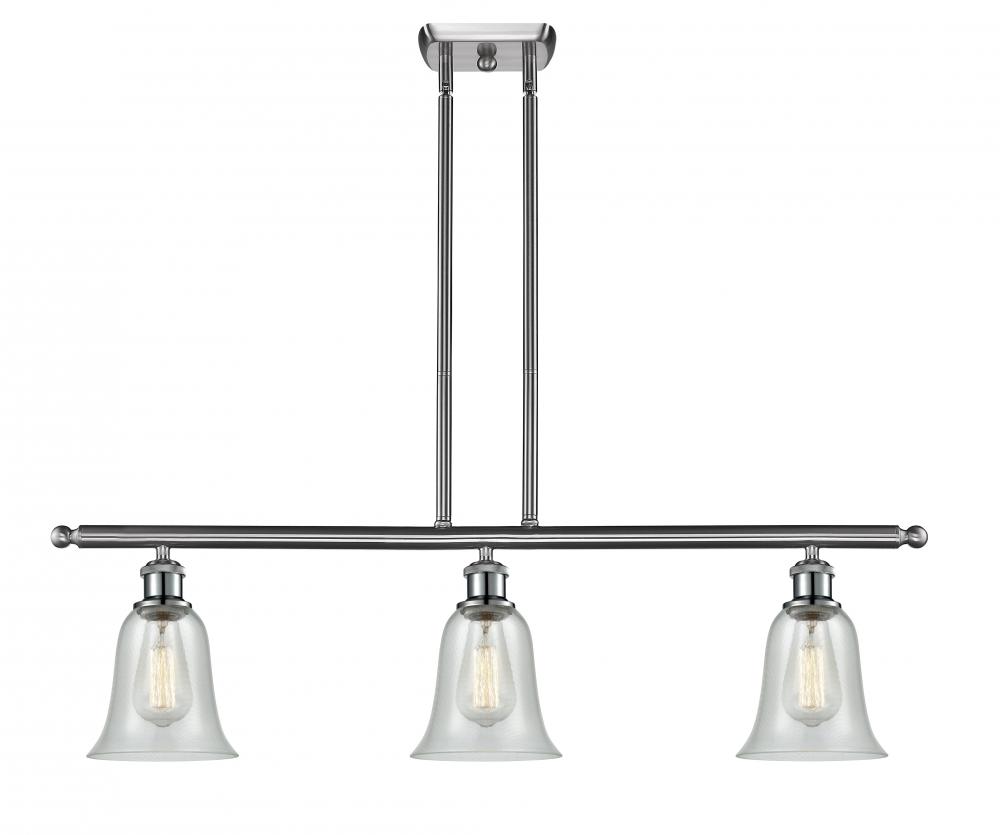 Hanover - 3 Light - 36 inch - Brushed Satin Nickel - Cord hung - Island Light