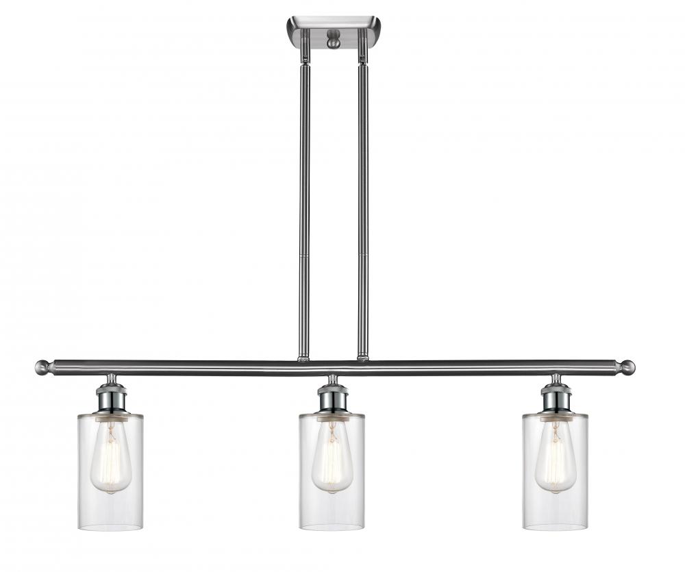 Clymer - 3 Light - 36 inch - Brushed Satin Nickel - Cord hung - Island Light