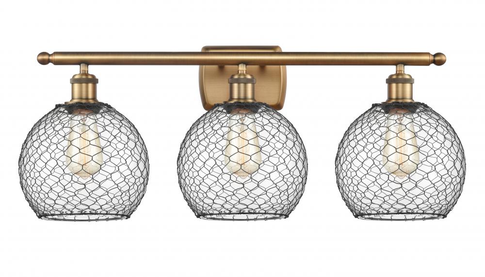 Farmhouse Chicken Wire 3 Light Bath Vanity Light