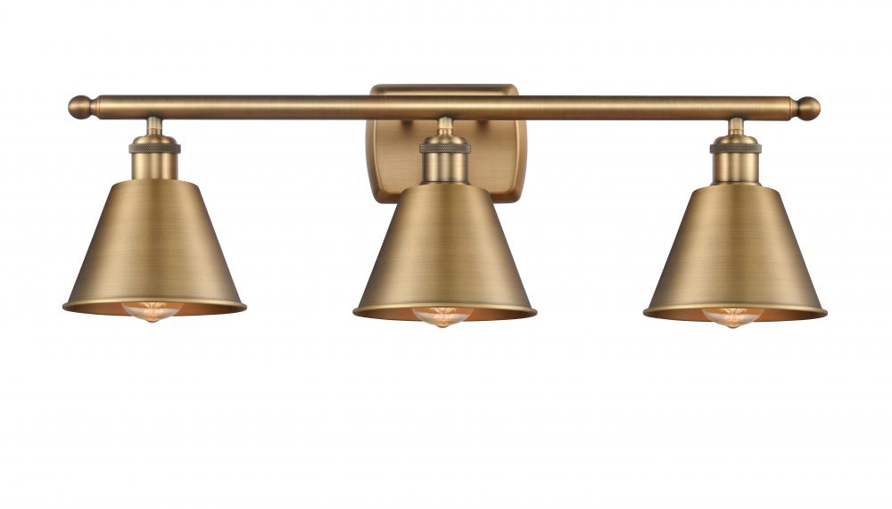 Smithfield - 3 Light - 27 inch - Brushed Brass - Bath Vanity Light