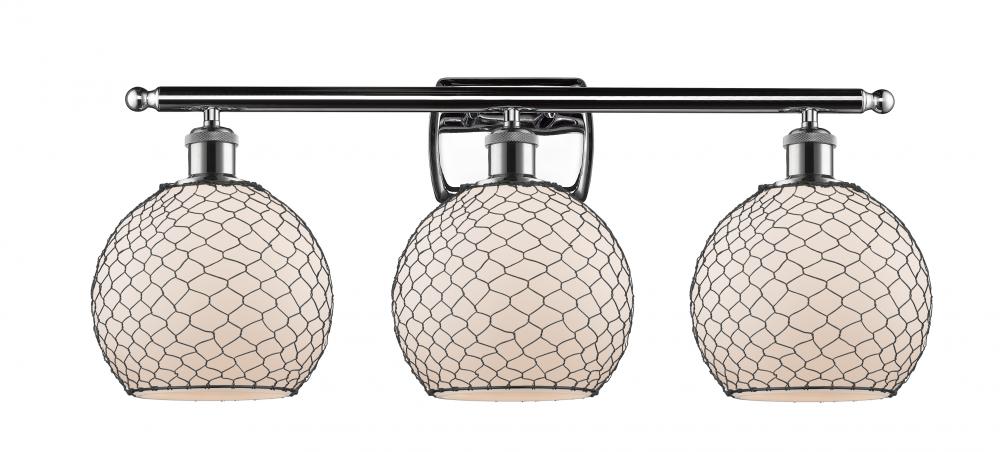 Farmhouse Chicken Wire 3 Light Bath Vanity Light