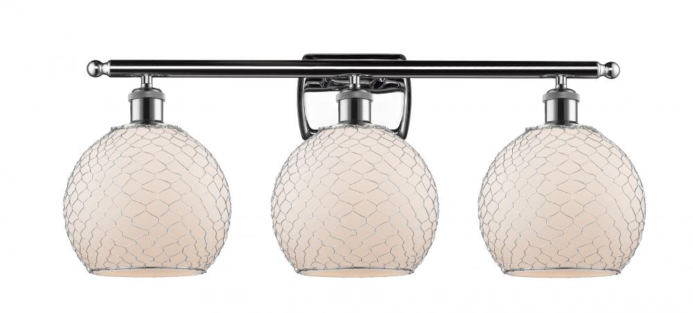 Farmhouse Chicken Wire 3 Light Bath Vanity Light