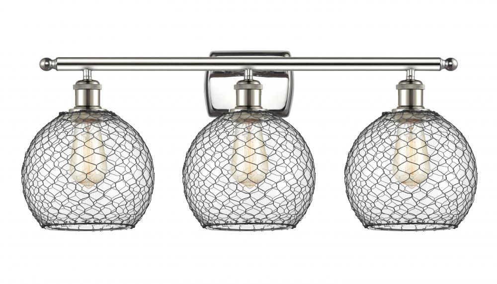 Farmhouse Chicken Wire 3 Light Bath Vanity Light