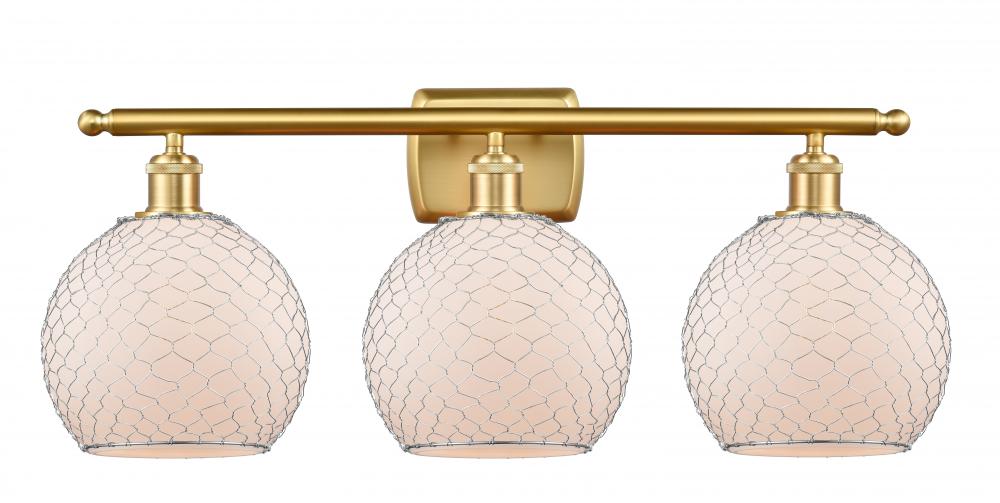 Farmhouse Chicken Wire 3 Light Bath Vanity Light