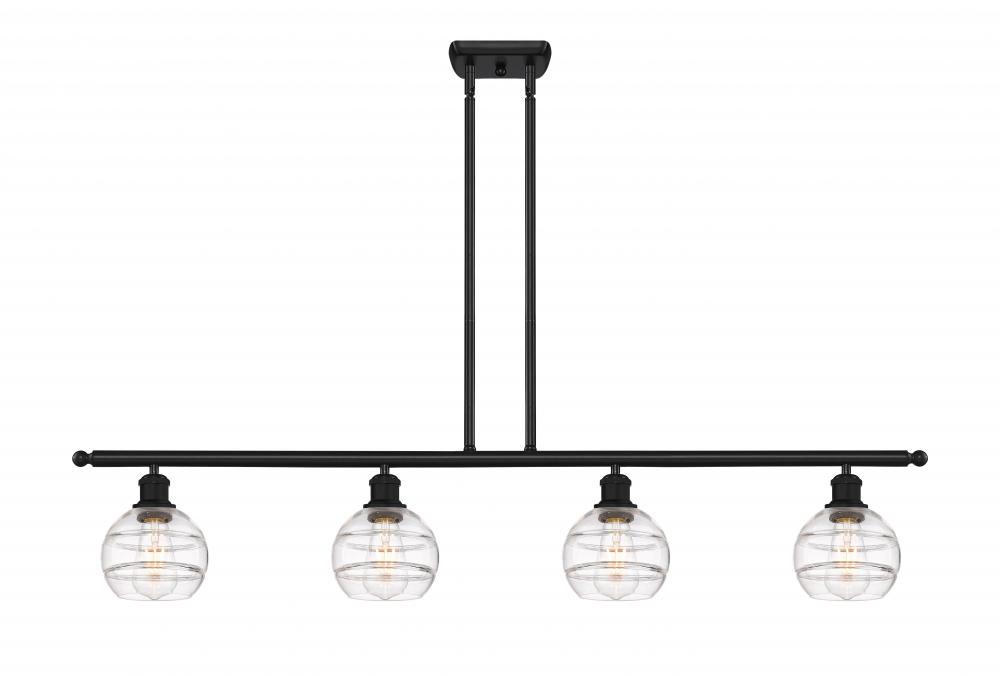 Rochester - 4 Light - 48 inch - Matte Black - Cord hung - Island Light