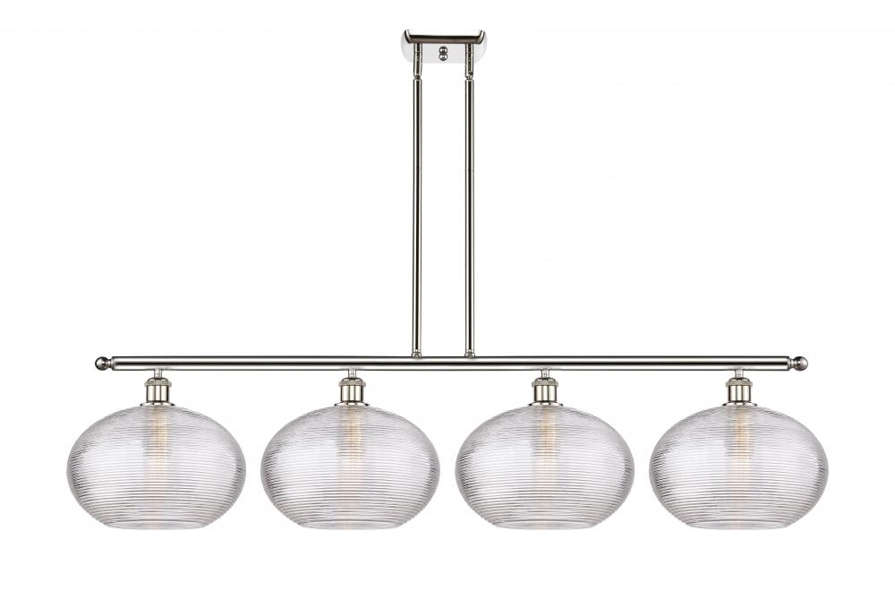 Ithaca - 4 Light - 50 inch - Polished Nickel - Cord hung - Island Light