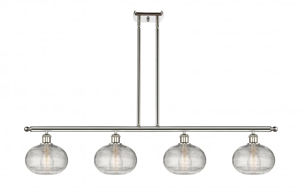 Ithaca - 4 Light - 48 inch - Polished Nickel - Cord hung - Island Light