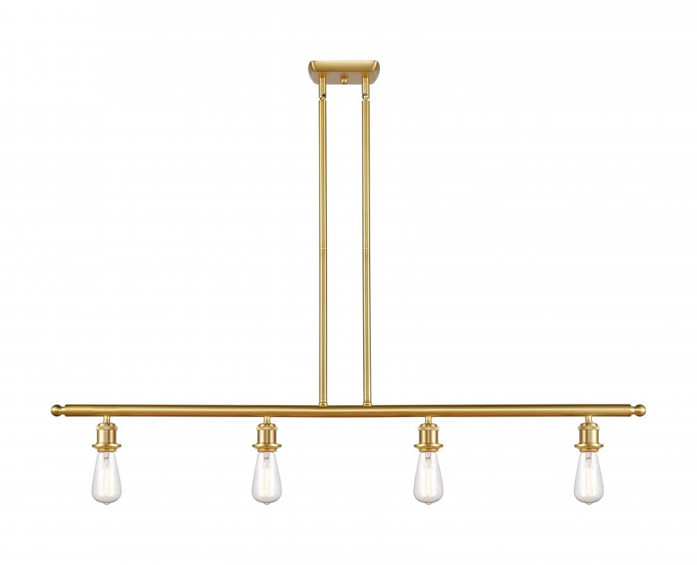 Bare Bulb - 4 Light - 48 inch - Satin Gold - Cord hung - Island Light