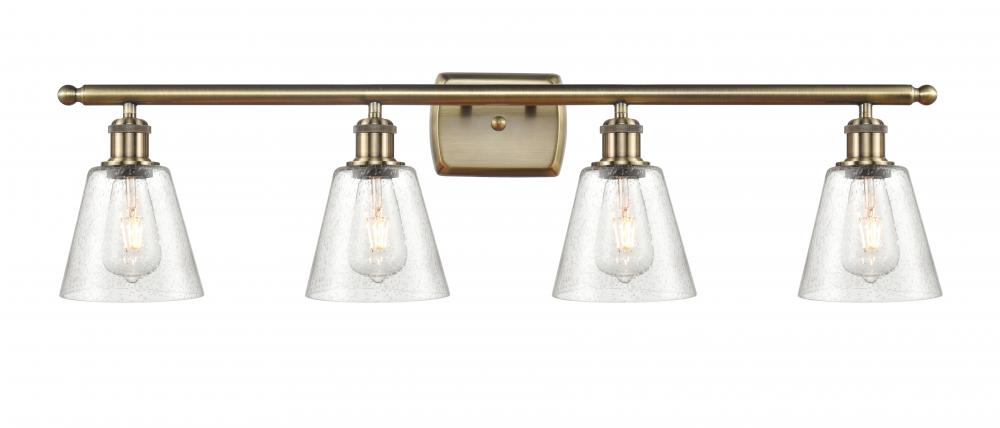 Caton - 4 Light - 35 inch - Antique Brass - Bath Vanity Light