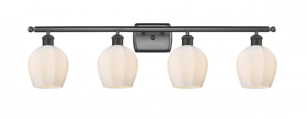 Norfolk - 4 Light - 36 inch - Oil Rubbed Bronze - Bath Vanity Light