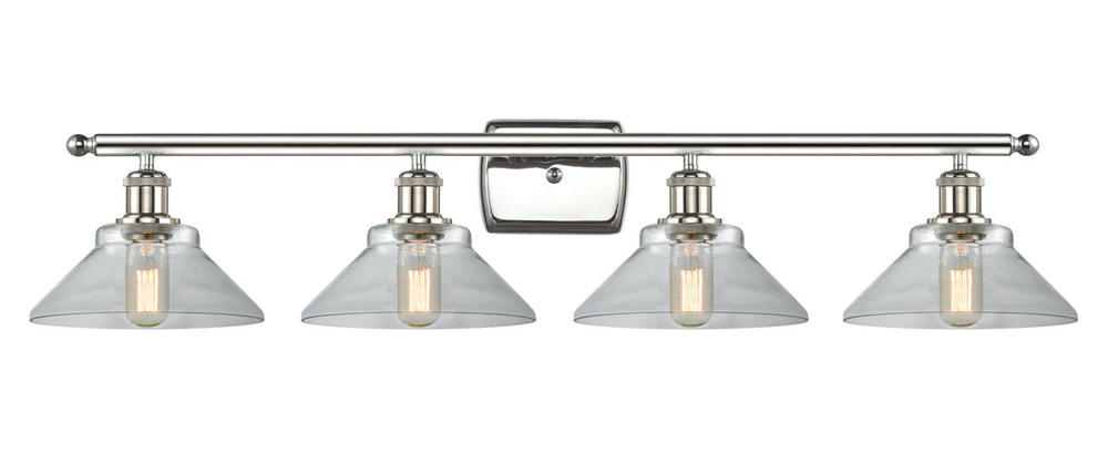 Orwell - 4 Light - 38 inch - Polished Nickel - Bath Vanity Light