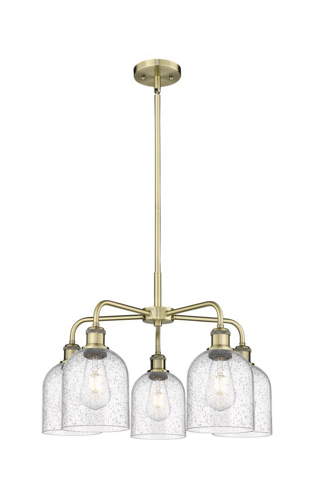 Bella - 5 Light - 24 inch - Antique Brass - Chandelier