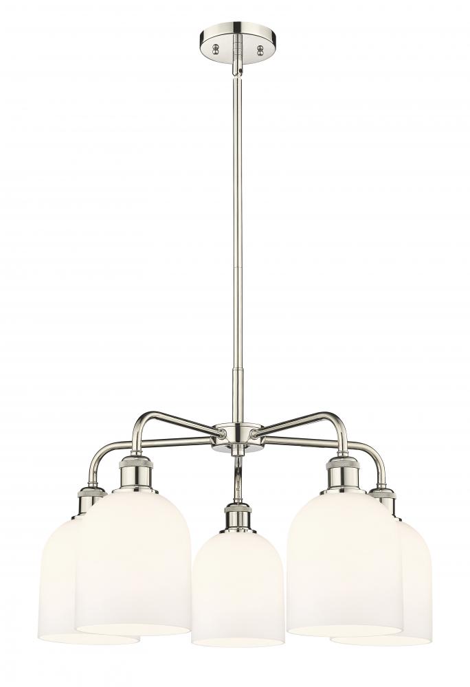 Bella - 5 Light - 24 inch - Polished Nickel - Chandelier