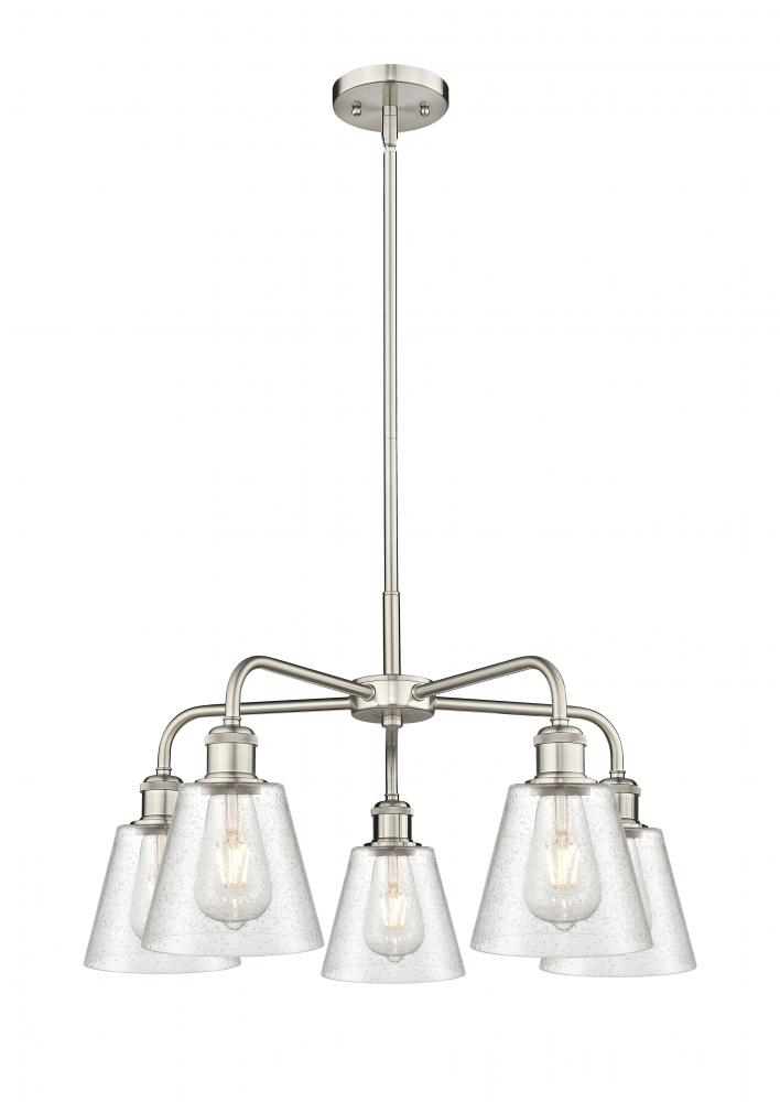 Caton - 5 Light - 23 inch - Satin Nickel - Chandelier