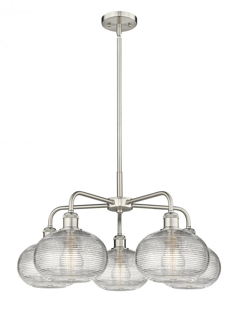 Ithaca - 5 Light - 26 inch - Satin Nickel - Chandelier