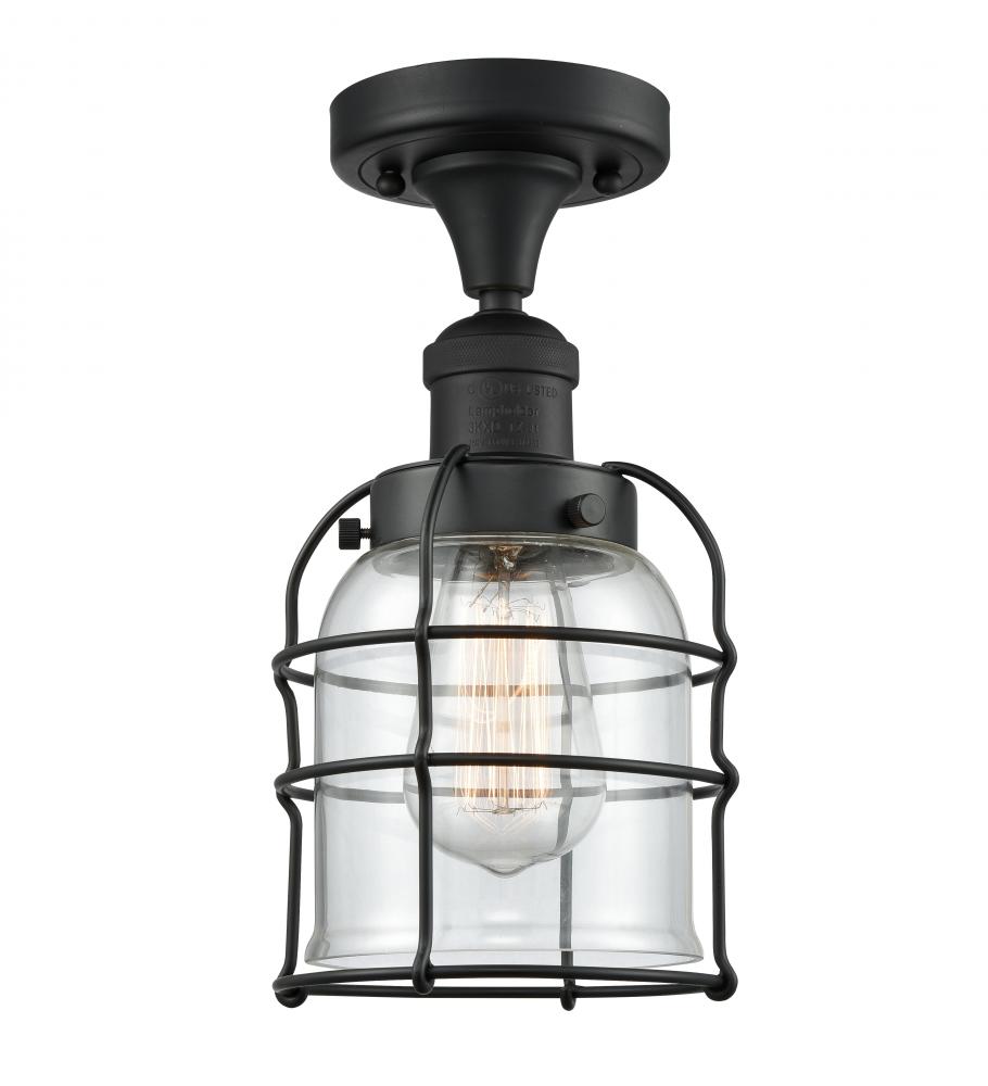 Small Bell Cage 1 Light Semi-Flush Mount