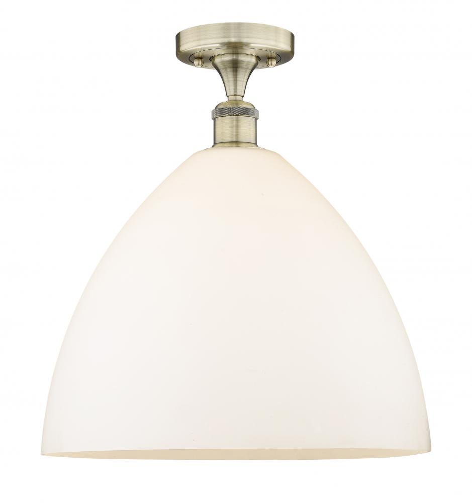 Bristol - 1 Light - 16 inch - Antique Brass - Semi-Flush Mount