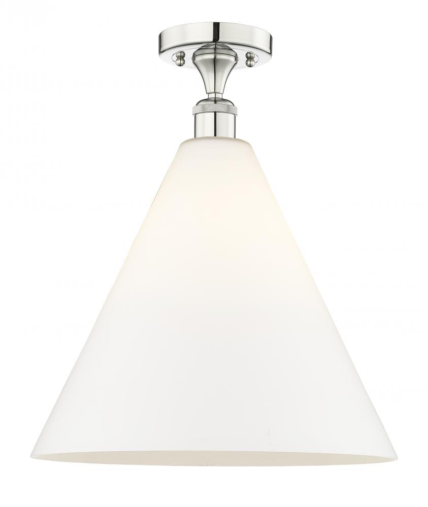 Berkshire - 1 Light - 16 inch - Polished Nickel - Semi-Flush Mount