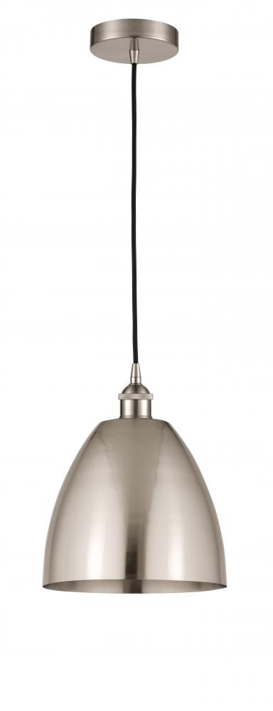 Bristol - 1 Light - 9 inch - Brushed Satin Nickel - Cord hung - Mini Pendant