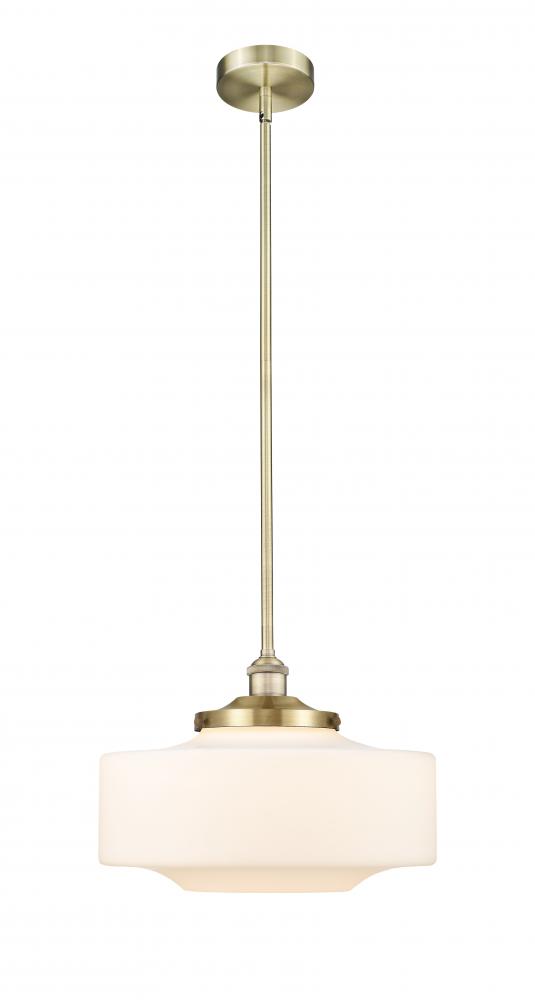 Bridgeton - 1 Light - 12 inch - Antique Brass - Stem Hung - Mini Pendant