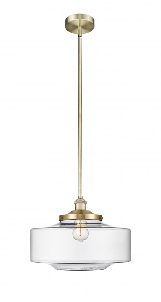 Bridgeton - 1 Light - 12 inch - Antique Brass - Stem Hung - Mini Pendant