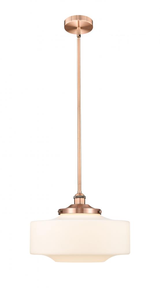 Bridgeton - 1 Light - 12 inch - Antique Copper - Stem Hung - Mini Pendant