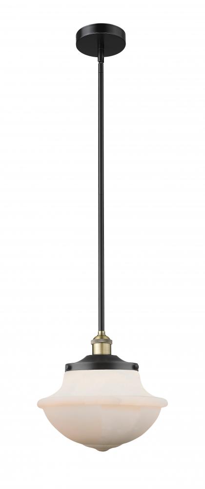 Oxford - 1 Light - 12 inch - Black Antique Brass - Cord hung - Mini Pendant