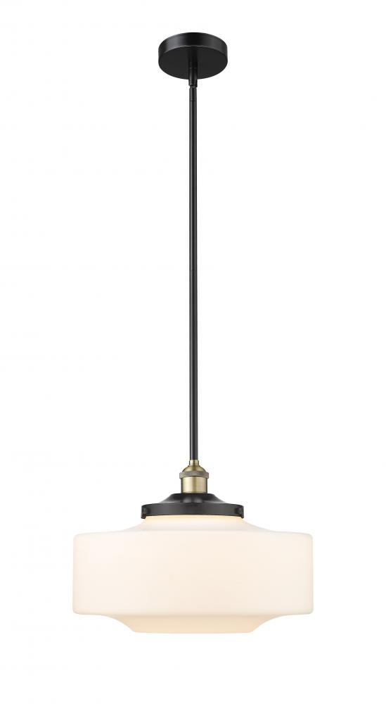 Bridgeton - 1 Light - 12 inch - Black Antique Brass - Stem Hung - Mini Pendant