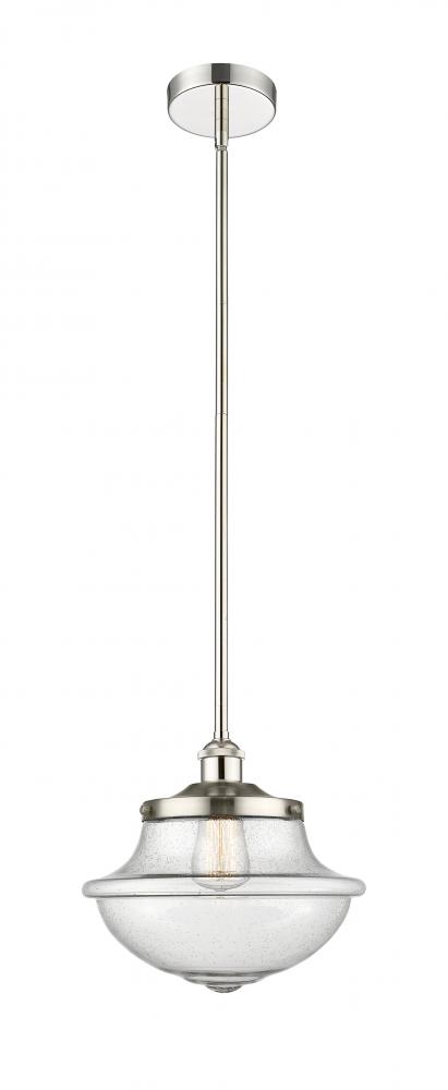 Oxford - 1 Light - 12 inch - Polished Nickel - Cord hung - Mini Pendant