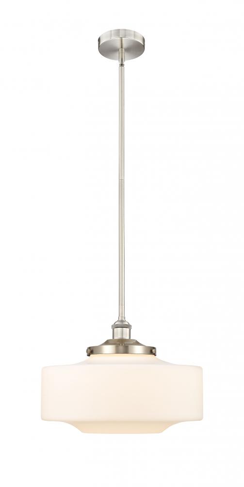 Bridgeton - 1 Light - 12 inch - Brushed Satin Nickel - Stem Hung - Mini Pendant