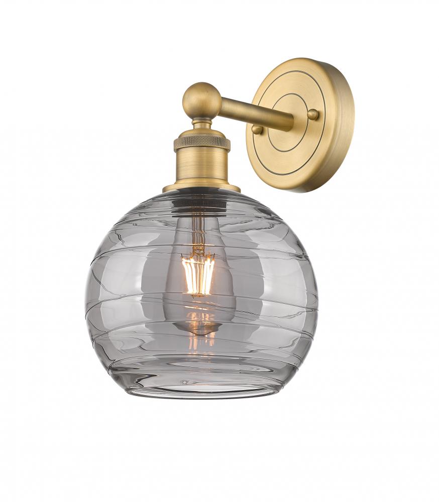 Athens Deco Swirl - 1 Light - 8 inch - Brushed Brass - Sconce