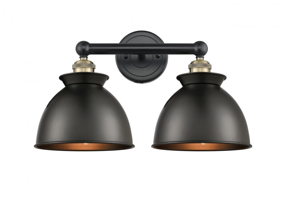 Adirondack - 2 Light - 17 inch - Black Antique Brass - Bath Vanity Light