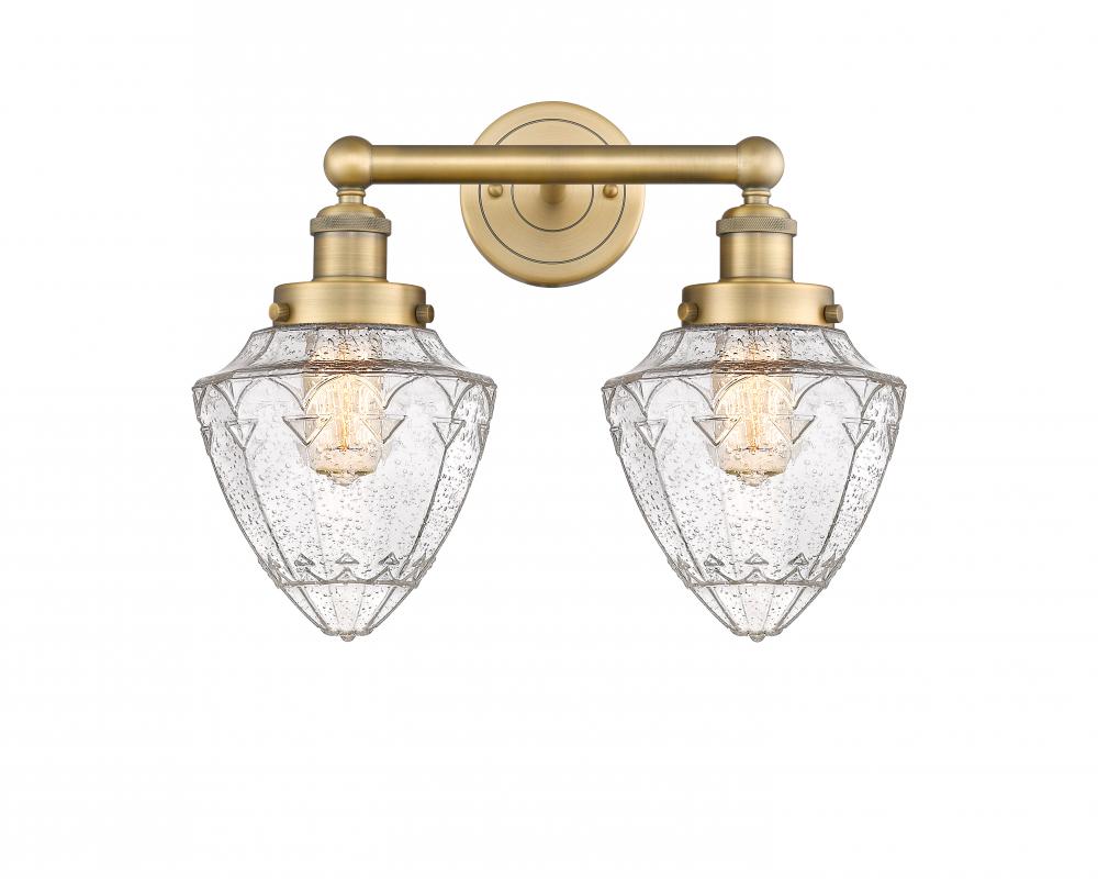 Bullet - 2 Light - 15 inch - Brushed Brass - Bath Vanity Light