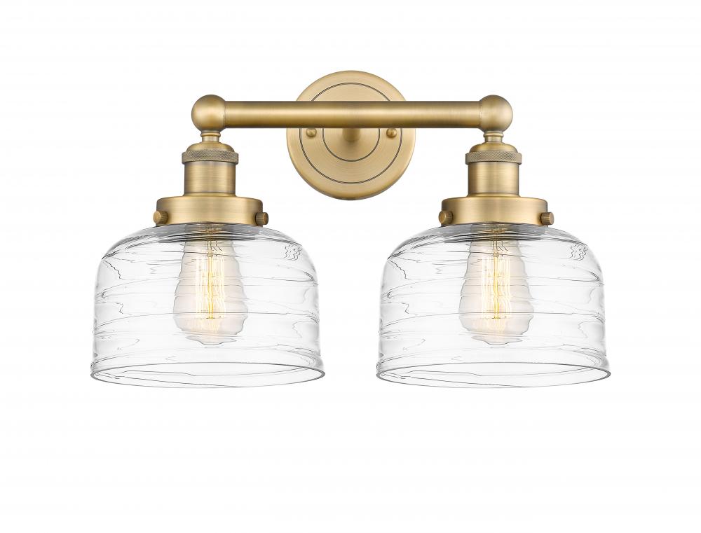 Bell - 2 Light - 17 inch - Brushed Brass - Bath Vanity Light