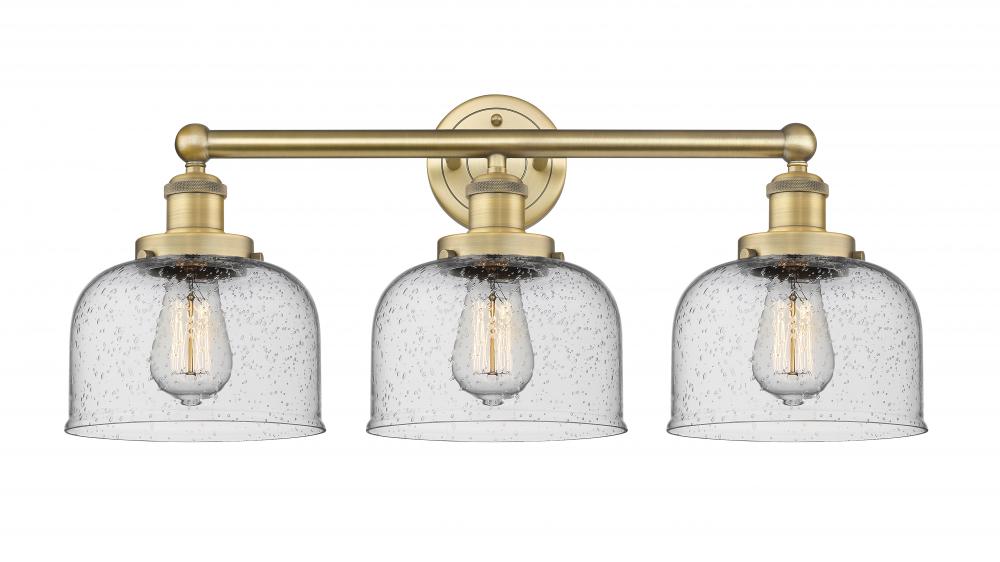 Bell - 3 Light - 26 inch - Brushed Brass - Bath Vanity Light