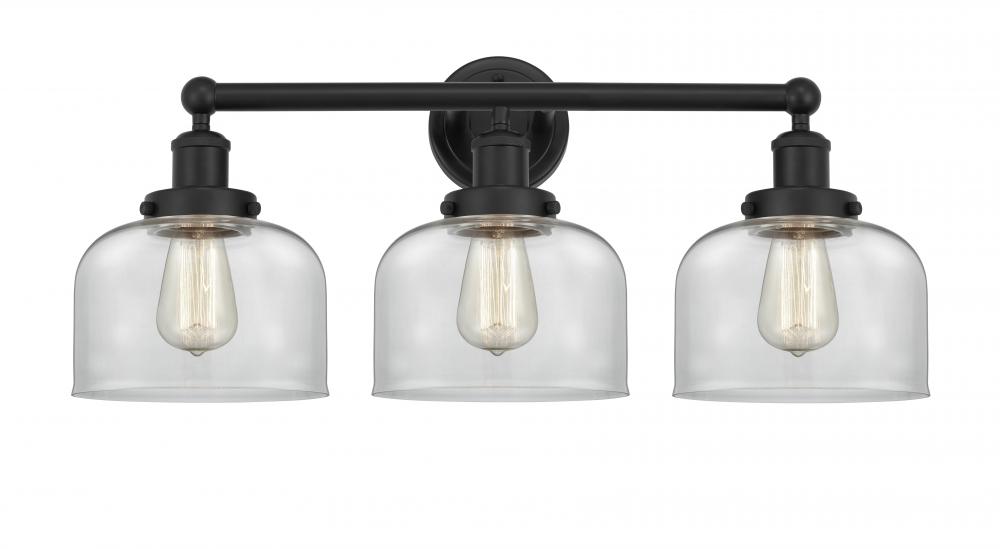 Bell - 3 Light - 26 inch - Matte Black - Bath Vanity Light