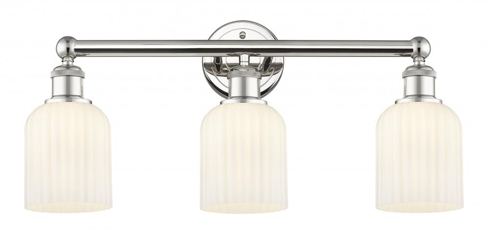 Bridal Veil - 3 Light - 23 inch - Polished Nickel - Bath Vanity Light