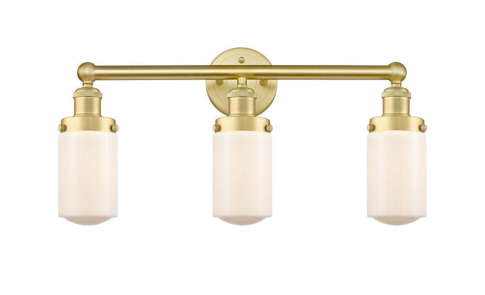 Dover - 3 Light - 23 inch - Satin Gold - Bath Vanity Light