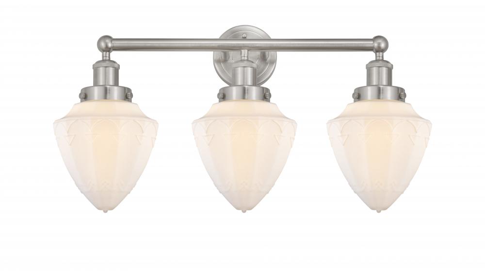 Bullet - 3 Light - 24 inch - Brushed Satin Nickel - Bath Vanity Light