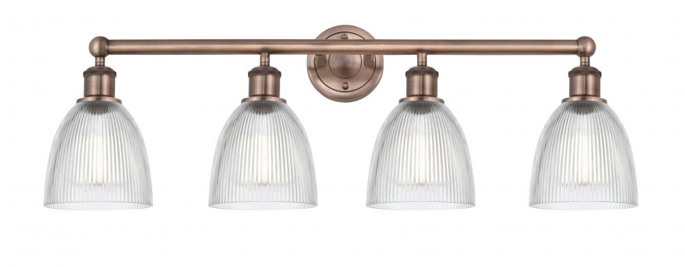 Castile - 4 Light - 33 inch - Antique Copper - Bath Vanity Light