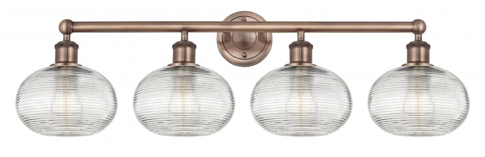 Ithaca - 4 Light - 35 inch - Antique Copper - Bath Vanity Light