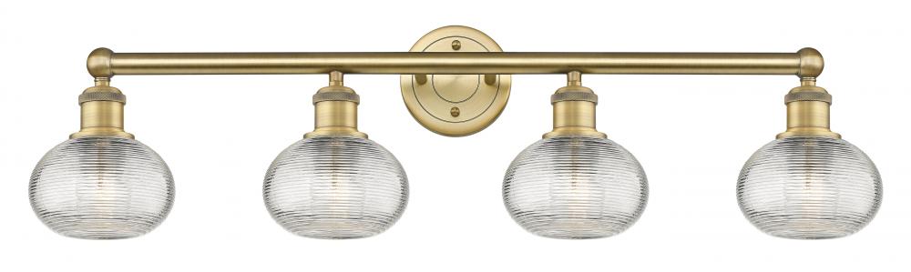 Ithaca - 4 Light - 33 inch - Brushed Brass - Bath Vanity Light