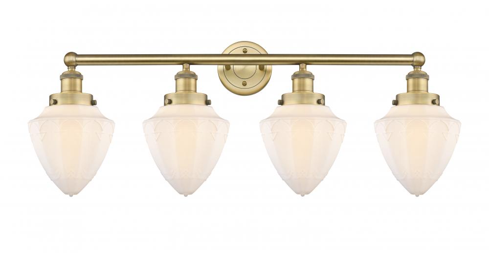 Bullet - 4 Light - 33 inch - Brushed Brass - Bath Vanity Light