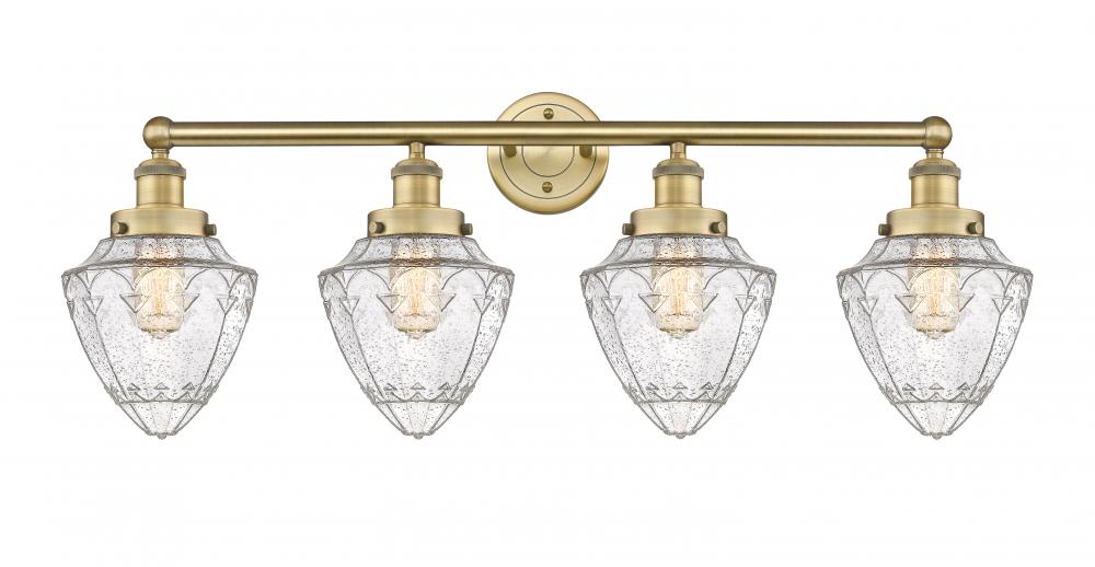 Bullet - 4 Light - 33 inch - Brushed Brass - Bath Vanity Light