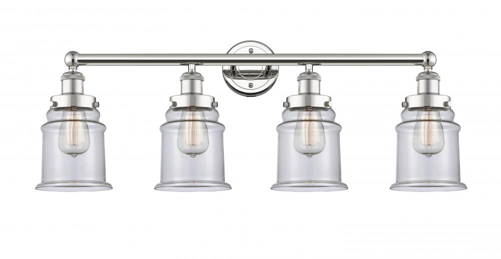 Canton - 4 Light - 33 inch - Polished Nickel - Bath Vanity Light