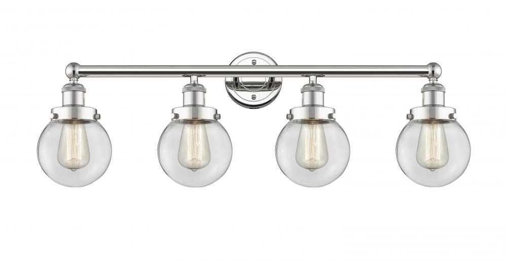 Beacon - 4 Light - 33 inch - Polished Nickel - Bath Vanity Light