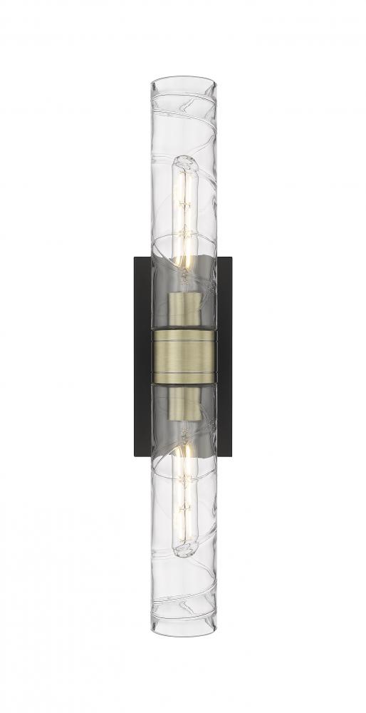 Ballston Urban Black Antique Brass Bath Vanity Light