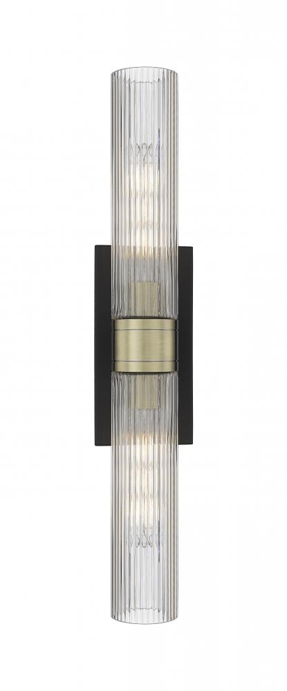 Ballston Urban Black Antique Brass Bath Vanity Light