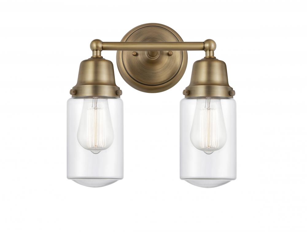 Dover - 2 Light - 13 inch - Brushed Brass - Bath Vanity Light